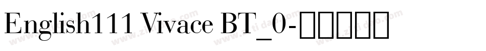 English111 Vivace BT_0字体转换